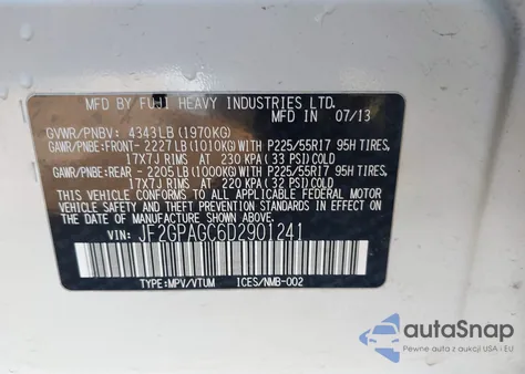 2013 Subaru Xv Crosstrek 2.0I Limited from USA, damaged, VIN JF2GPAGC6D2901241